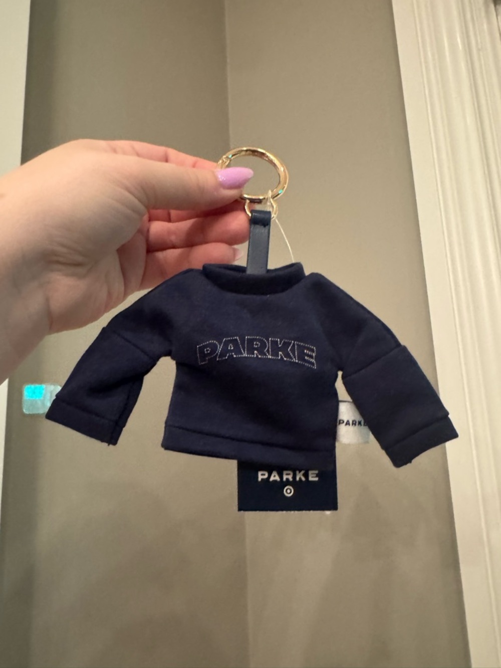 NWT! Parke x Target Mockneck Sweatshirt Keychain - Navy Blue